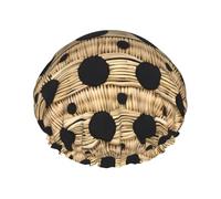 (Wicker Woven Grid) Print Double Layer Waterproof Shower Cap for Long Hair - Reusable Bath Hair Protection with Elastic Band for Women Travel.
