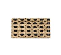 Wicker Woven Grid -Print Four-Hole License Plate Holder With Custom Designs - Weather Resistant & Easy Fit For Front/Rear Vehicles