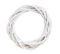 Wicker Wreath Decor, White Rattan Wreaths, 30 cm Christmas Rattan Vine Ring Natural Wreath Frame for DIY Craft Front Door Decor Wicker Spring Wreaths for Christmas Holiday Decor