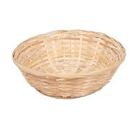 Wickerfield 10PCS/20PCS Round Natural Bamboo Bread Basket Storage Gift Hamper Trays (10, 9 inch)