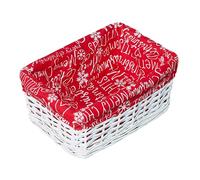 Wickerfield 2PCS Hamper Baskets for Gifts Empty, Christmas Hamper Baskets Empty, Wicker Basket for Hampers, Xmas Hampers Gift Basket (2 Small, White)