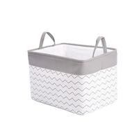 Wickerfield Canvas Laundry Basket With Handle in Rectangular Shape for Home Supply Storage, Office Collection Solution and Decoration (Large)