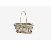 Wickerfield Hamper Baskets for Gifts Empty, Wicker Gift Basket with Handle, Dorothy Basket, Small Wicker Baskets for Flower Girl, Baby Hamper, Easter Egg (Grey)