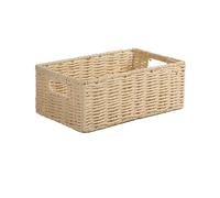 Wickerfield Handwoven Paper Rope Storage Basket for Home Office Storage Organization and Hamper Making (Beige, Large)