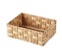 Wickerfield Water Hyacinth Storage Basket for Shelve, Bathroom, Wardbrobe, Nursery Room and Gift Hamper (Small)