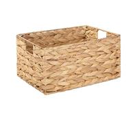 Wickerfield Water Hyacinth Storage Basket, Medium, Horizontal Weave | wicker storage basket, hamper baskets for gifts empty, baskets for shelves, woven storage basket