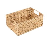 Wickerfield Water Hyacinth Storage Basket, Small, Horizontal Weave | wicker storage basket, hamper baskets for gifts empty, baskets for shelves, woven storage basket