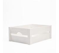 Wickerfield White Wooden Apple Crates Retail Display Shelf Storage Box Gift Hamper (Pure White, Medium)