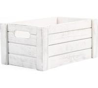 Wickerfield Wooden Crates with Cutout Handles Under Bed Storage Boxes Cube Christmas Eve Large Gift Box Dog Toy Hamper Baskets for Gifts Empty (Grey, Small)