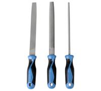 Draper Engineers File Set 44963 – Soft Grip, 200mm, 3-piece, Blue