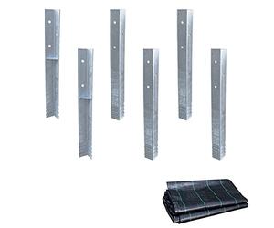 Wickey Ground Anchor Post Anchor Set SolidLock 6 Pieces