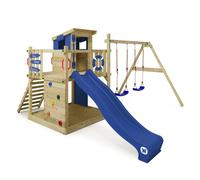 WICKEY Smart Camp - Wooden climbing frame - Swing set with sandpit and slide