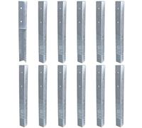 Wickey SolidLock Hot Dip Galvanised Steel Anchor for Play Towers, Swings, Stilts Houses - Set of 12 Anchors