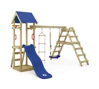 WICKEY TinyLoft - Swing set Wooden climbing frame with sandpit and slide