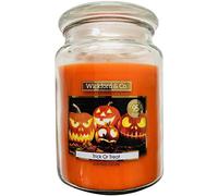 Wickford & Co. Large Halloween Scented Candle In Glass Jar 15cm Pumpkin Chai