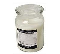 Wickford & Co Large Scented Candle in Glass Jar 15cm 450g - Clean Fresh Linen