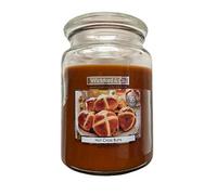 Wickford & Co. Large Scented Candle In Glass Jar 15cm 450g - Hot Cross Buns