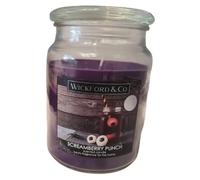 WICKFORD & CO Large Scented Candle in Glass Jar Burns UP to 95 Hours. 15cm 450g (screamberry Punch)