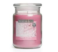 WICKFORD & CO Large Scented Candle in Glass Jar Burns UP to 95 Hours. 18oz 450g (Cherry Blossom)