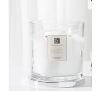 Wickford & Co Lime, Basil & Mandarin Fragranced Candle, White Wax, Glass Container, Double Wick