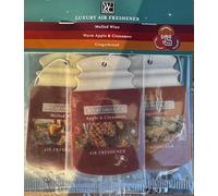 Wickford & Co Luxury Holiday Air Freshener Set, Mulled Wine, Warm Apple & Cinnamon, Gingerbread Scents, 3-Pack Seasonal Collection