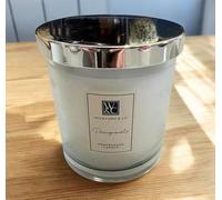 Wickford & Co Pomegranate Fragranced Candle, White, Silver Lid