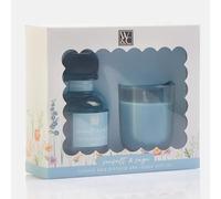 Wickford & Co Sea Salt & Sage Luxury Scented 125g Candle Jar and 100ml Reed Diffuser Gift Set