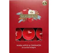 Wickford & Co Warm Apples & Cinnamon 24 Tealight Christmas Festive Scented Candles