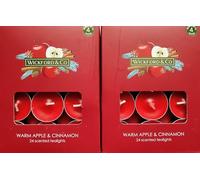 Wickford & Co Warm Apples & Cinnamon 48 Tealight Christmas Festive Scented Candles