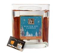 Wickford & Co Winter Gel Candle, 125g Glass Jar | Christmas Candle, Winter Spice Scents, Festive Home Decor, Christmas Gifts for Women | Includes ShopZee Candle Safety Tips Guide (Spiced Citrus)