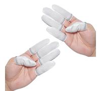 Wicking Cotton Work Finger Sleeves with Elasticated Edged and Anti Slip Dots Fit for Secure Object Manipulation Cotton Finger Guards for Handling