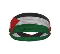 Wicking Hairband Flag Of Palestine Wooden Texture Palestinian Flag Headband Breathable Sweat Headbands Reused Washed Athletic Towel For Basketball Football Thin