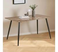 Wicklow Dining Table - 4 Seater - 140cm - Brown Ceramic