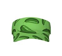 WICRON Green Ripe Zucchini Sport Sun Visor Hats Empty Top Adjustable Baseball Cap Unisex Sunscreen Visor Cap