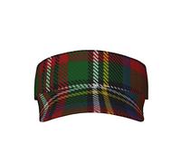 WICRON Scottish Plaid Classic Colors Royal Stewart Tartan Sport Sun Visor Hats Empty Top Adjustable Baseball Cap Unisex Sunscreen Visor Cap