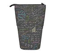 WICRON Telescopic Pencil Case,Geek Nerd Math Mathematician Pi Day Stand Pencil Holder with Zipper Makeup Bag Pencil Pouch Pen Bag
