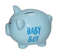 Widdle Celebrations Ceramic Piggy Money Bank Box 'Baby Boy' Blue New Baby Gift 7099
