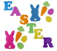 Widdle Celebrations Easter Room Decorations - 14 Piece Window Gel Sticker Set