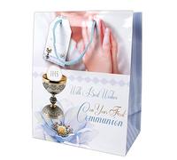 Widdle Celebrations Gift Bag 23x18cm First Holy Communion - Religious Occasion - Blue 0819