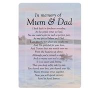 Widdle Celebrations In memory of Mum and Dad Waterproof Graveside Memorial Card - TY211