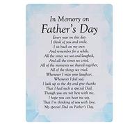 Widdle Celebrations In Memory on Father's Day Waterproof Graveside Memorial Card - TY193