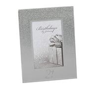 Widdle Celebrations Silver Glitter & Mirror 4'x6' Photo Frame with Number - 21st Birthday 8376