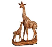 Widdle Celebrations Wood Effect Resin Statue Ornament Figurine by Naturecraft - Giraffe and Calf 24.5cm tall