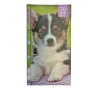 Widdle Gifts 2027 Slimline Hardback Week To View Diary - Corgi design, suitable for Home, Bag, Office or School