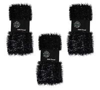 Widdle Gifts 3 packs 50ft x 3cm Tinsel GREAT VALUE - Christmas Tree Black tinsel