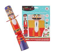 Widdle Gifts 6 Pack Make Your Own 30cm Christmas Cracker Kit, with Hat, Snap and Jokes (Nutcracker 2988)