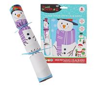 Widdle Gifts 6 Pack Make Your Own 30cm Christmas Cracker Kit, with Hat, Snap and Jokes (Snowman 1543)