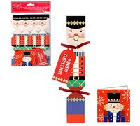 Widdle Gifts 6 Pack Make your Own Treat Christmas Cracker Kit and Cards - Nutcracker Design 0249