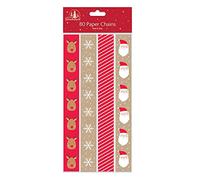 Widdle Gifts 80 Christmas Paper Chains - 4 Designs Per Pack - Santa/Reindeer Heads