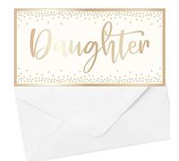 Widdle Gifts Birthday Money Wallet & Envelope - Cream/Gold - Daughter 4453